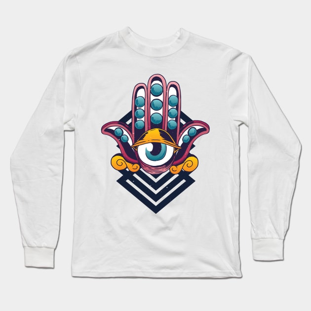 Khamsa Long Sleeve T-Shirt by MajorCompany